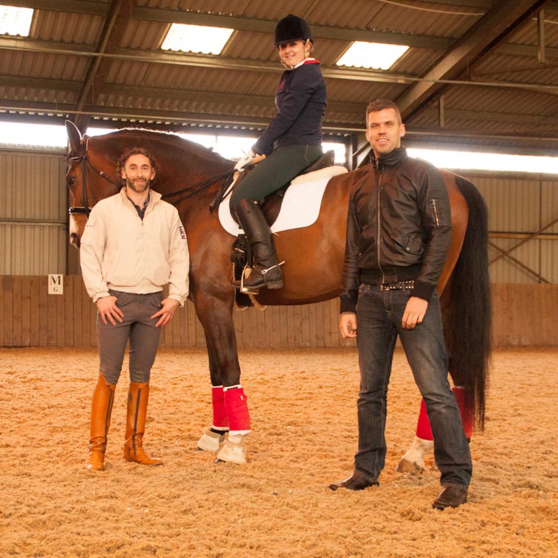 Nick Reeve with international dressage trainer and rider Robbie Carpenter